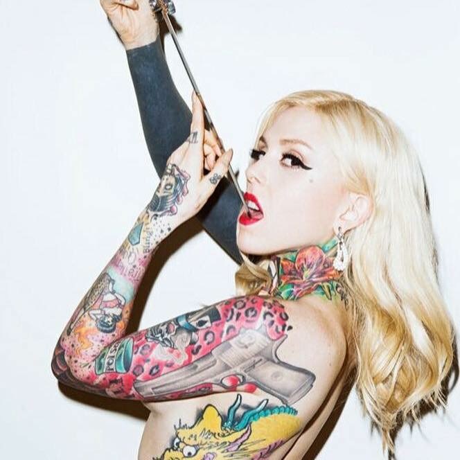 Lucky Hell — editorial portrait, sword